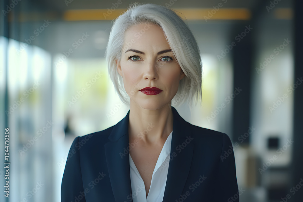Business woman, portrait of a mature female CEO in a corporate office Business woman, portrait of a mature female CEO in a corporate office