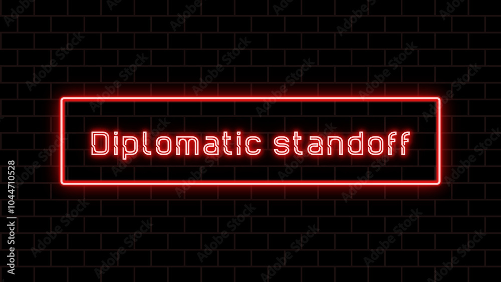 Diplomatic standoff のネオン文字 Diplomatic standoff のネオン文字