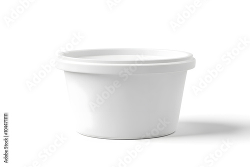 Ice cream, yogurt bucket realistic blank mockup of food container empty for branding. 