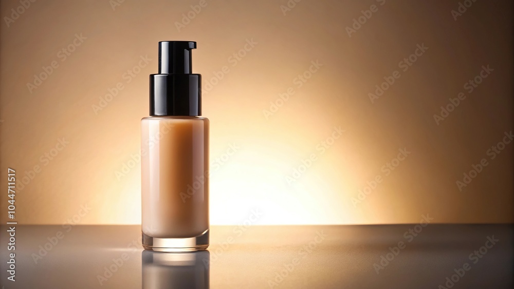 Silhouette of light beige liquid foundation bottle Silhouette of light beige liquid foundation bottle
