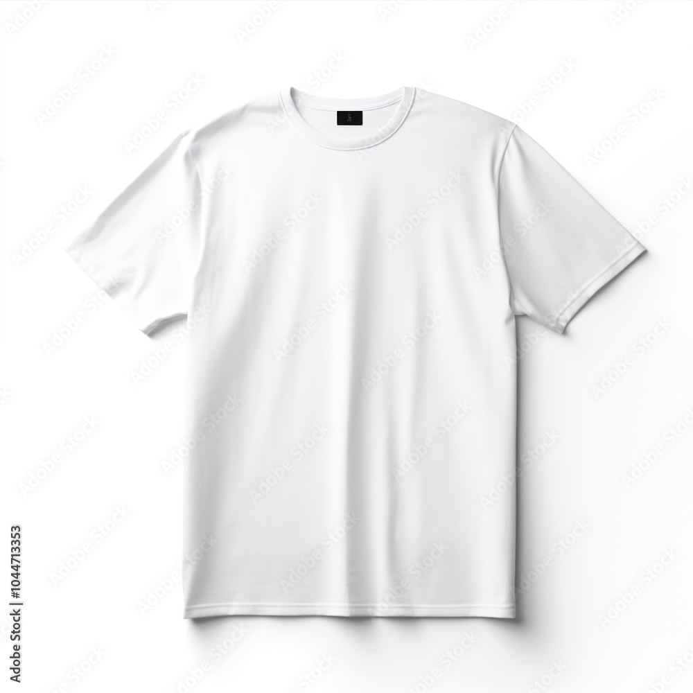 White T-shirt isolated on white background. Mockup for placing your design.