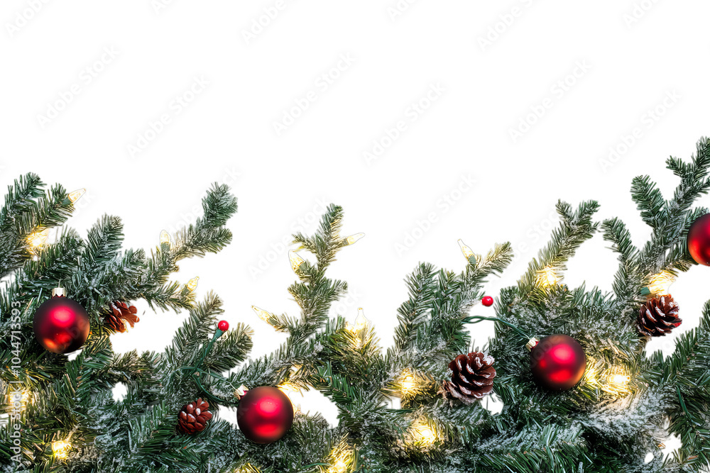 christmas tree branch on isolated transparent background christmas tree branch on isolated transparent background