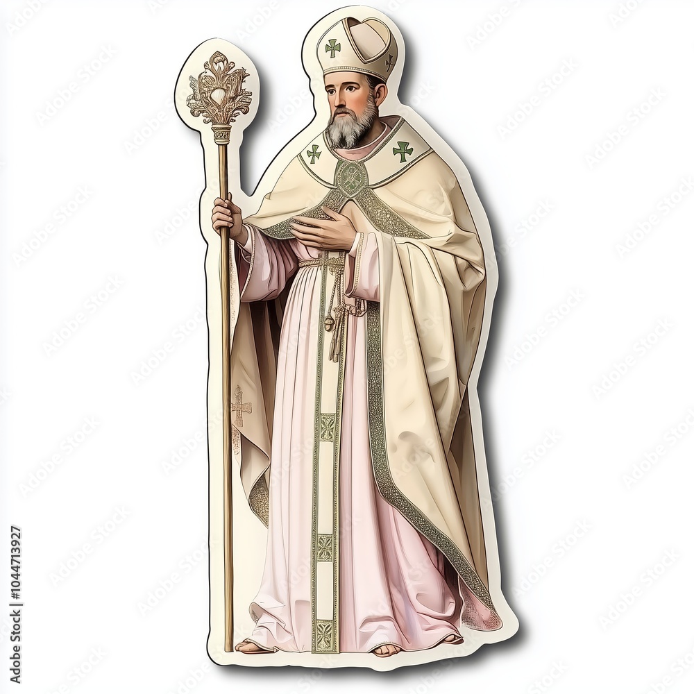 Obraz premium Festive Spirit: A Priest in Christmas Attire 58 of 103