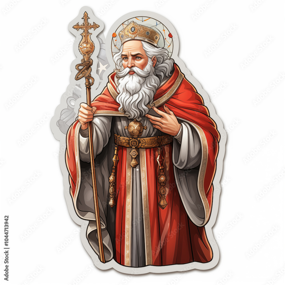 Obraz premium Festive Spirit: A Priest in Christmas Attire 59 of 103