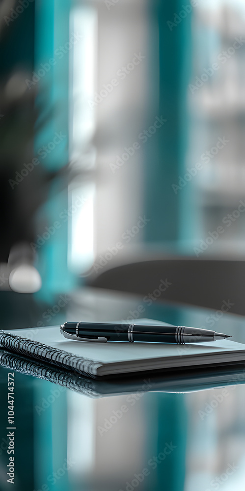 A notebook and a pen on the conference table, business, wallpaper, background A notebook and a pen on the conference table, business, wallpaper, background