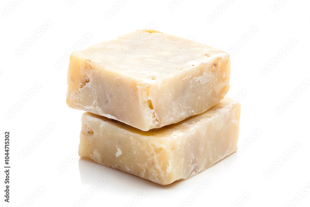 Bar of natural, handmade soap, isolated on a white background Bar of natural, handmade soap, isolated on a white background