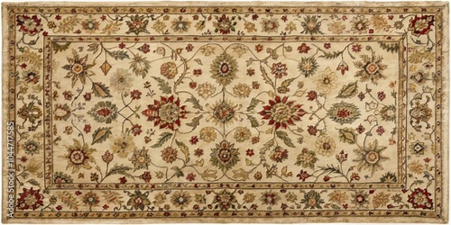 Cream-Colored Flokati Rug in Traditional Style Perfect for Cozy and Elegant Interior Decor Settings photo