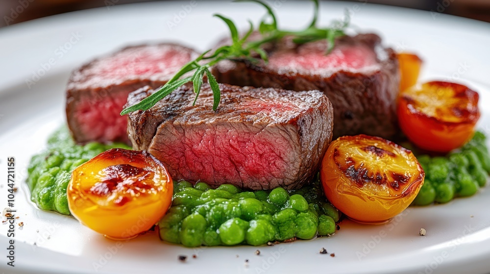 The Grilled Steak with Vegetables The Grilled Steak with Vegetables