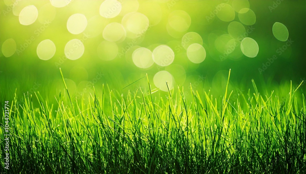 Obraz premium natural grass background with blurred bokeh 