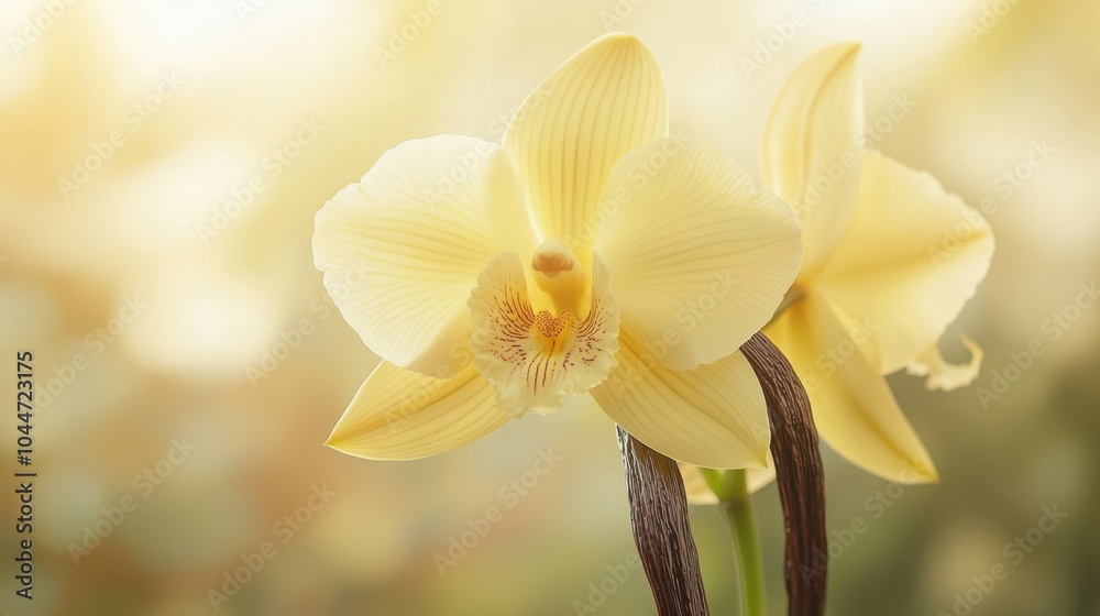 Fototapeta premium The Elegant Yellow Orchid