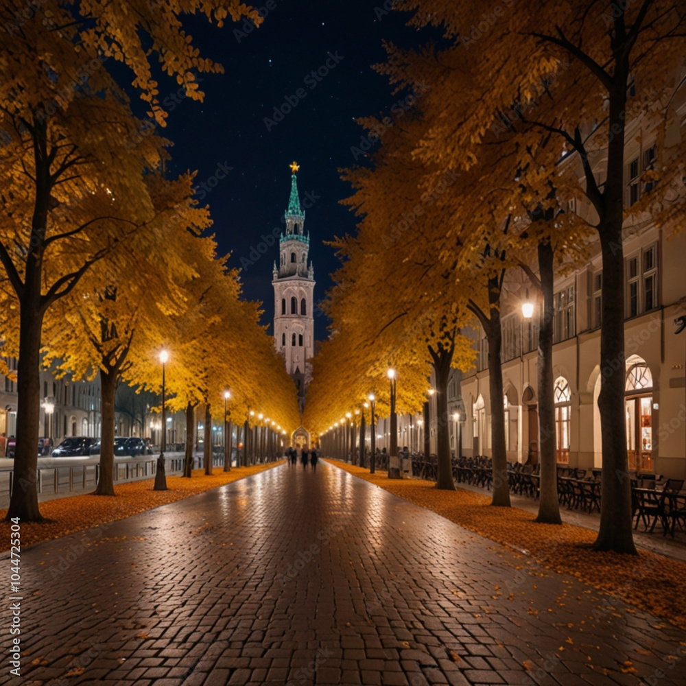 Naklejka premium 並木道