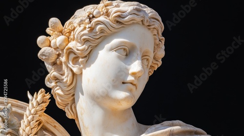 Renaissance Statue, Demeter from Greek Mythology, also known as Ceres in Roman Mythology. She is the goddess of agriculture, harvest, and fertility.