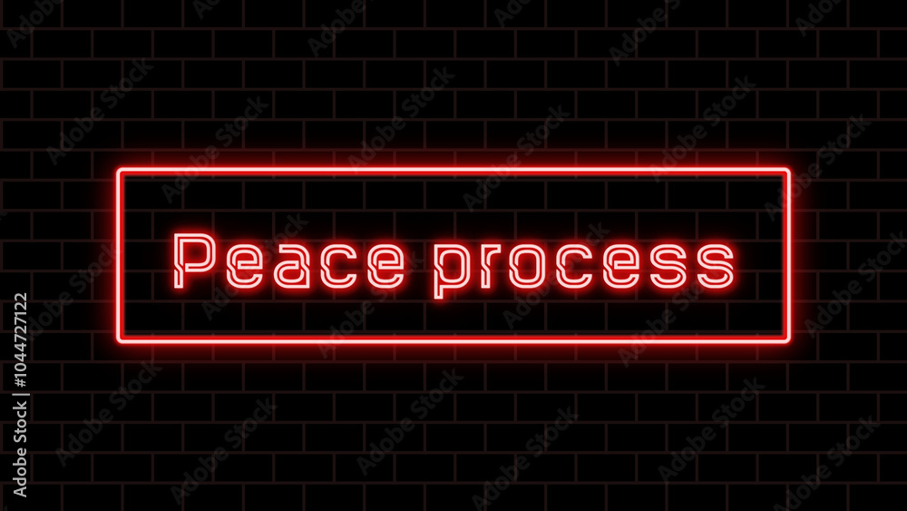 Peace process のネオン文字 Peace process のネオン文字