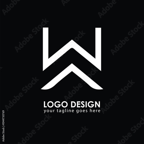 WA AW Logo Design, Creative Minimal Letter AW WA Monogram