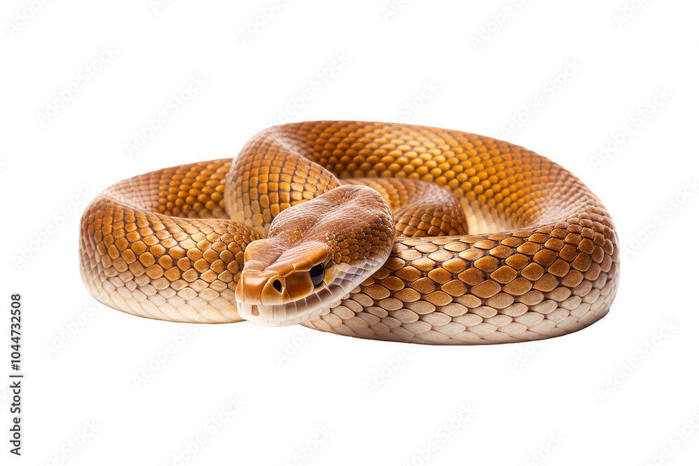 Fototapeta premium snake looking isolated on white