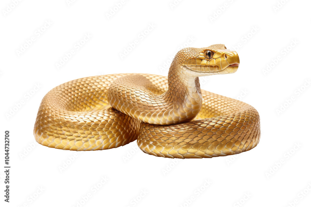 Obraz premium snake looking isolated on white