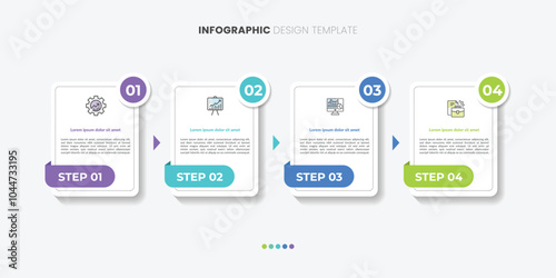 Timeline Creator infographic template. 4 options timeline journey, calendar Flat simple infographics design template