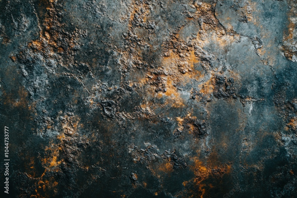 Textured Dark Surface with Rusty Accents