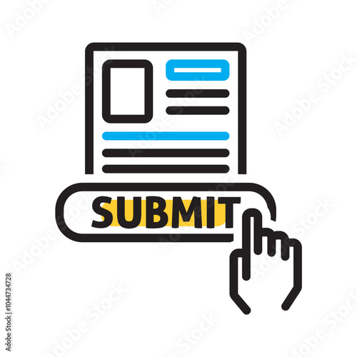 Vector multicolor icon for Submit button