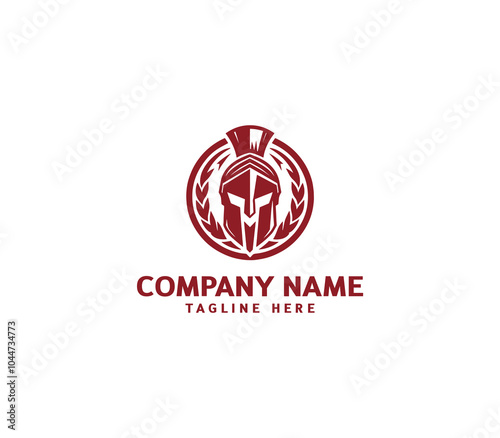 Vector spartan helmet logo design. Warrior helmet template. Creative sparta logo. Minimalist spartan photo