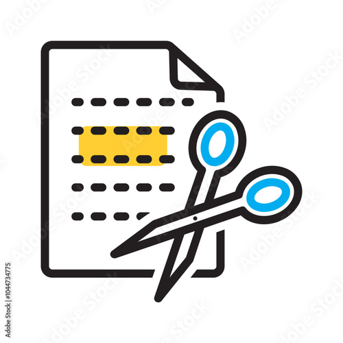Vector multicolor icon for Text editor