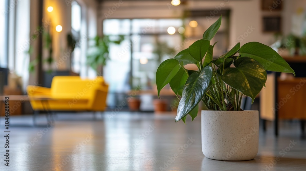 Modern Office Design with Inviting Atmosphere and Plants Modern Office Design with Inviting Atmosphere and Plants