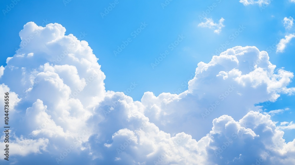 Bright Sky with Dramatic Clouds and Bold Lighting