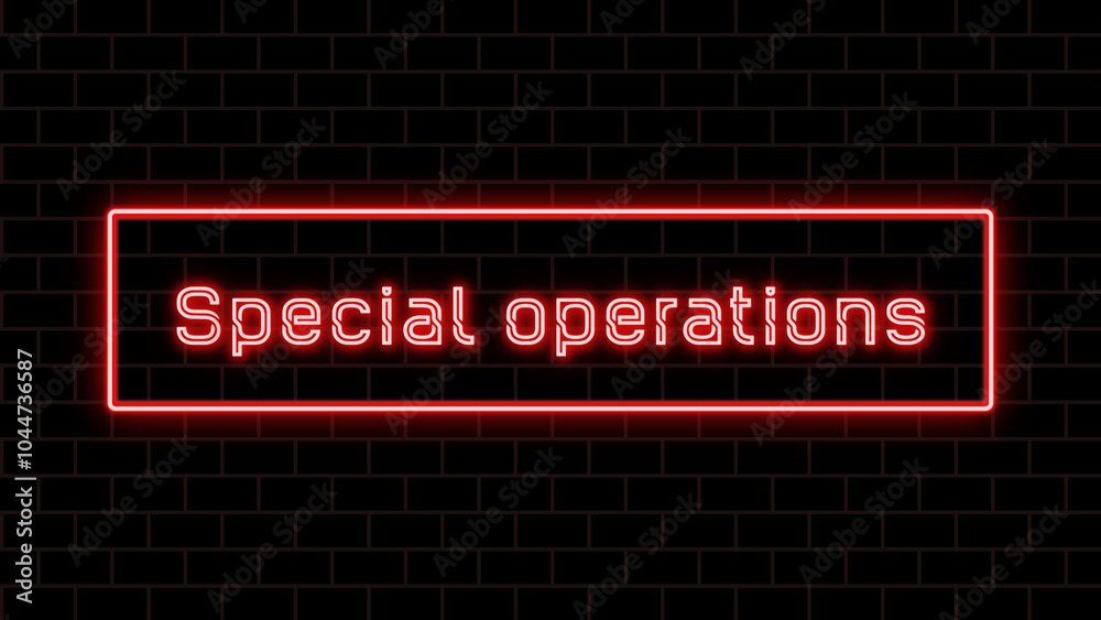 Special operations のネオン文字 Special operations のネオン文字