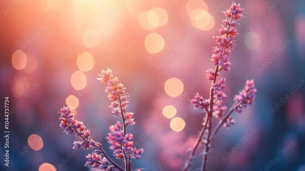 Fototapeta premium Delicate Floral Patterns with Gentle Lighting