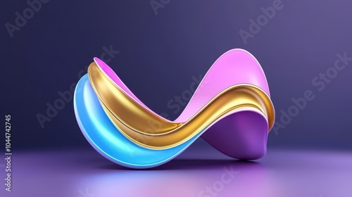 Abstract Curved Shapes Design