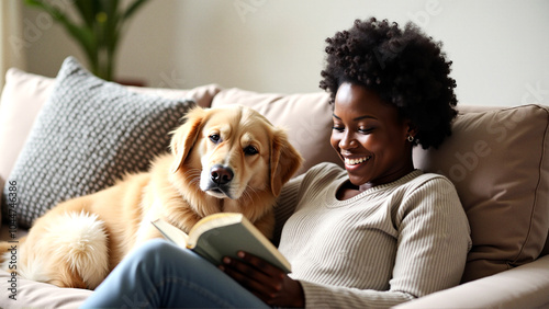 Woman having fun with her dog