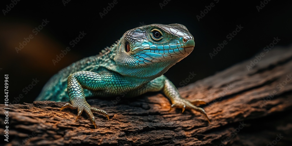 Fototapeta premium Lizard on Tree Branch