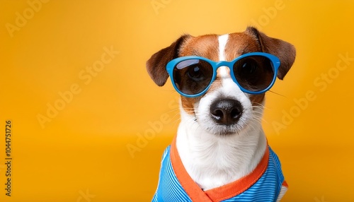 Imagine a stylish chihuahua dog wearing sunglasses, showcasing a fun and playful personality This adorable pup is the star of the show, exuding charm and confidence in its trendy eyewear