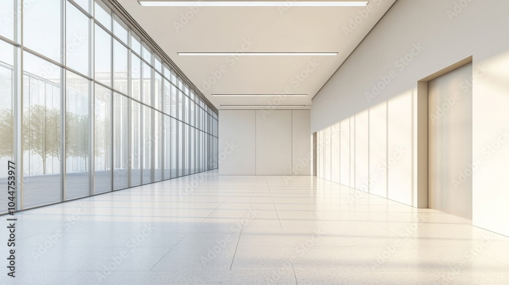 Elegant Urban Space with Bright Lighting Features Elegant Urban Space with Bright Lighting Features