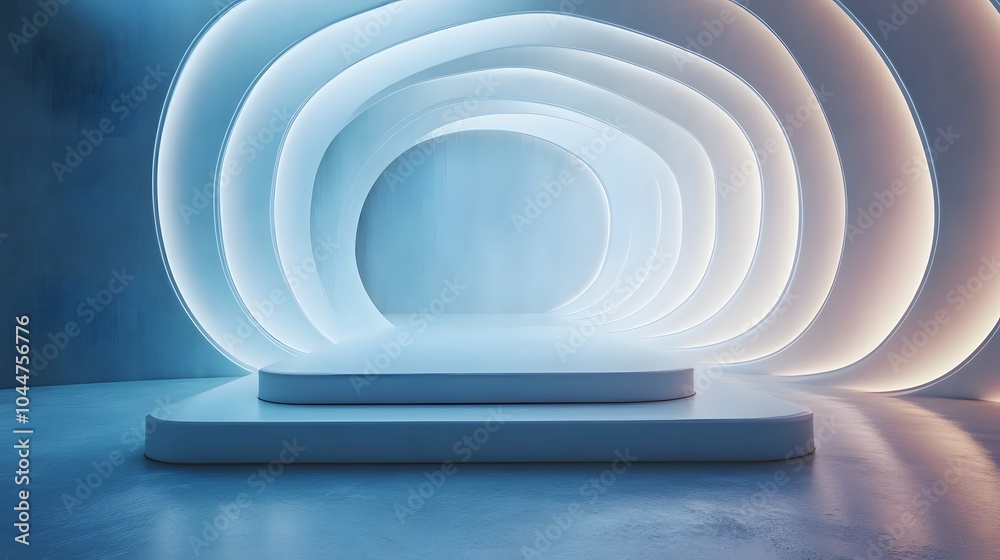 Obraz premium Futuristic podium for product display