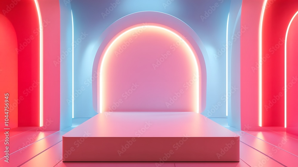 Fototapeta premium Futuristic podium for product display