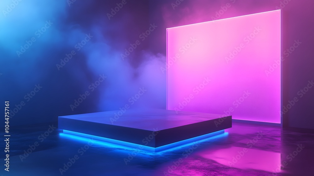 Futuristic podium for product display Futuristic podium for product display