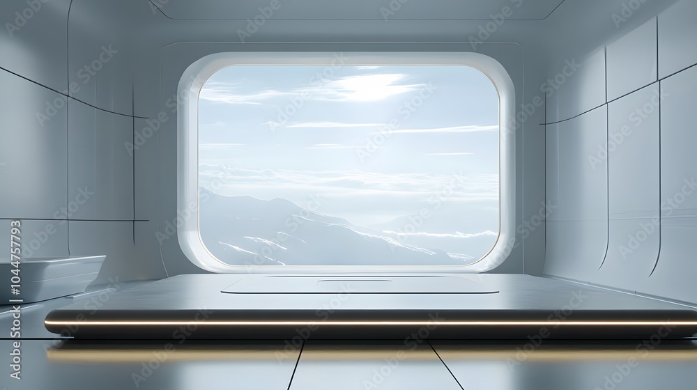Futuristic  podium for product display