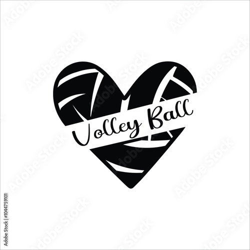 Volleyball Typography Logo Design volleyball logo art