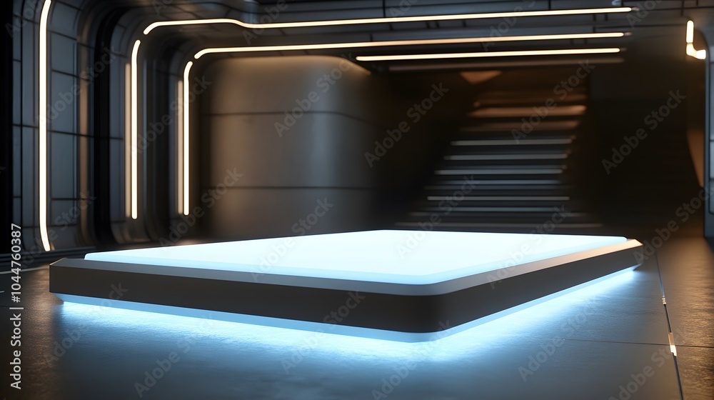 Futuristic podium for product display Futuristic podium for product display
