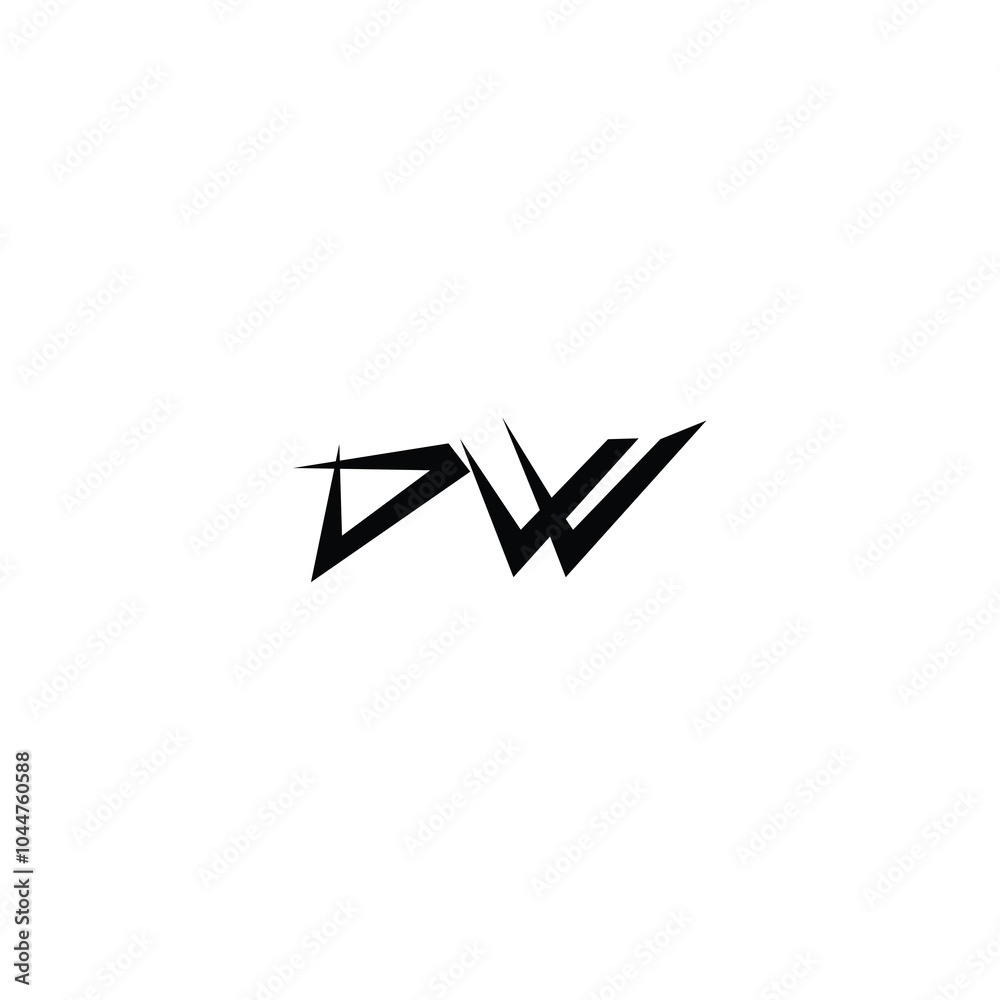 DW monogram logo design letter text name symbol monochrome logotype alphabet character simple logo DW monogram logo design letter text name symbol monochrome logotype alphabet character simple logo