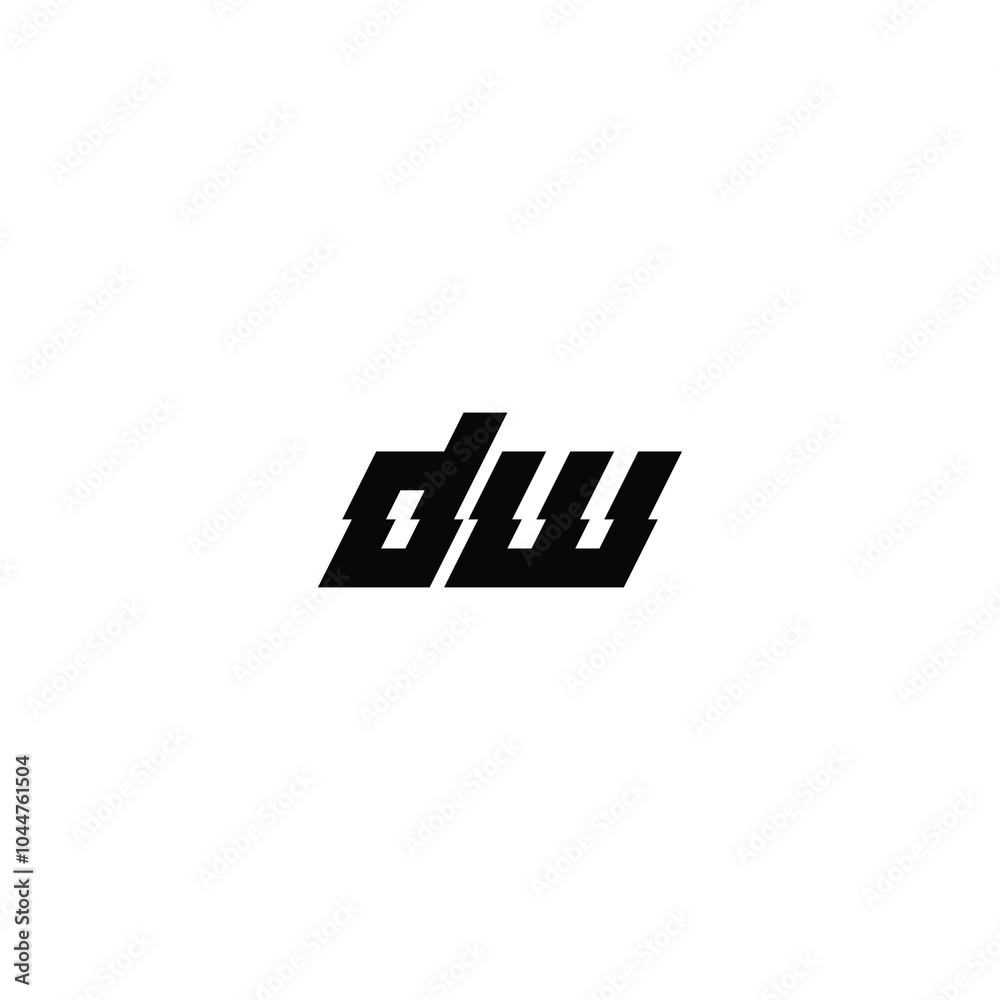 DW monogram logo design letter text name symbol monochrome logotype alphabet character simple logo DW monogram logo design letter text name symbol monochrome logotype alphabet character simple logo