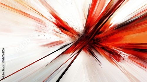Wallpaper Mural Dynamic abstract art with bold red and black streaks on a white background, AI Torontodigital.ca
