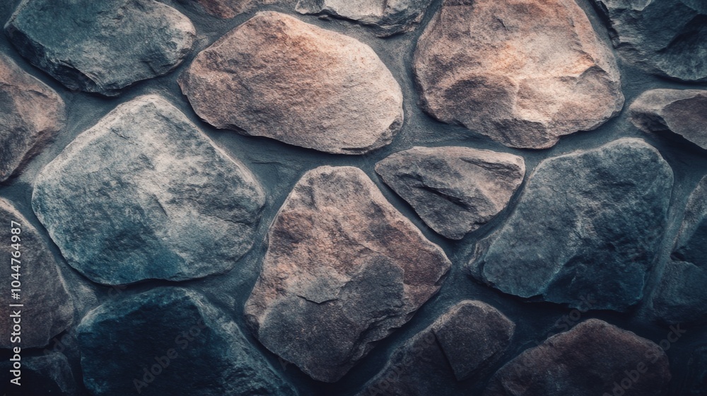 Weathered Stone Wall with Soft Lighting Effects Weathered Stone Wall with Soft Lighting Effects