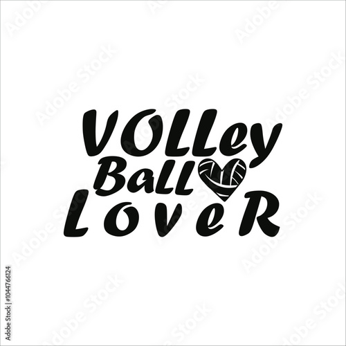 Volleyball Typography Logo Design volleyball logo art