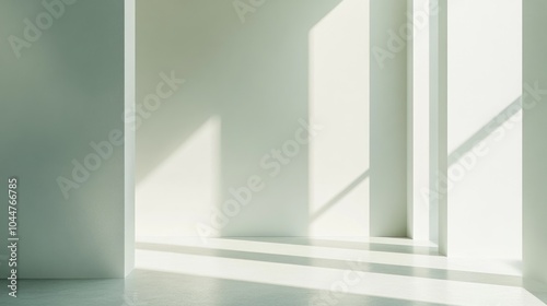 Abstract light background with soft shadows a minimalist interior featuring ample copy space ideal for a creative studio backdrop project