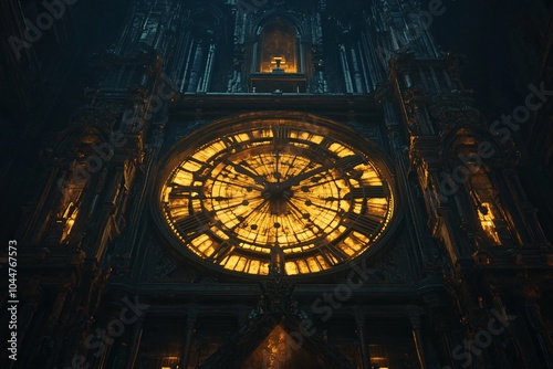 Gothic Clock Tower: An Intricate Masterpiece of Time