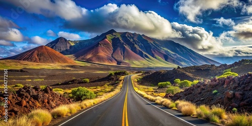 Unbelievable volcanic landscape on Piilani HWY, Maui Island photo