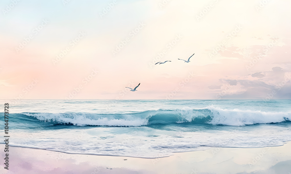 Fototapeta premium Vibrant Nature and Scenic Landscapes: Captivating Sunsets, Lush Forests, and Serene Oceans with Stunning Colors and Tranquil Atmospheres