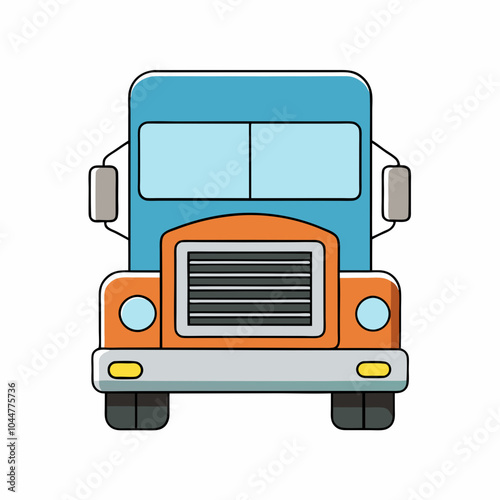 vector illustration of truck lorry